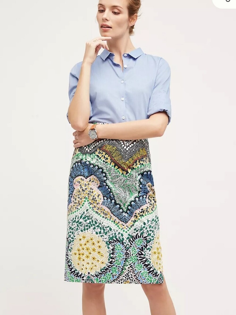 Anthropologie Moulinette Soeurs Riverwood Pencil Skirt 0